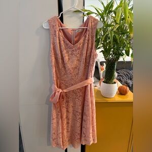 Elegant Pink Lace Dress